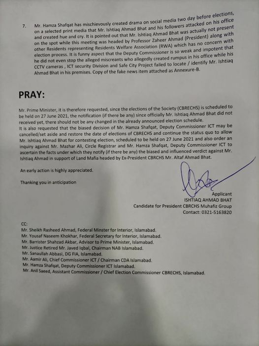 IftikharChaudri's tweet photo. Hor Chupo Gannae-Mr PM, your Secretary Interior &amp; PSPM Azam Khan are sleeping? y ICT adm is ruining peace of Capital. Order investigation through Int Agencies against vested interests of Land Mafia &amp; Culprit officials. @ShafaqHashmiPAS @hamzashafqaat @PakPMO @ImranKhanPTI https://t.co/UqbN93CArT