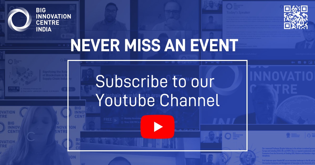 Get previous webinars and event videos and hear out the experts talking about various Emerging Technologies and their relevance in present times.
Visit and Subscribe Here: lnkd.in/ggbS_VU
#BICIndia #BIC #innovation #youtubevideo #webinars #emergingtechnologies #subscribe