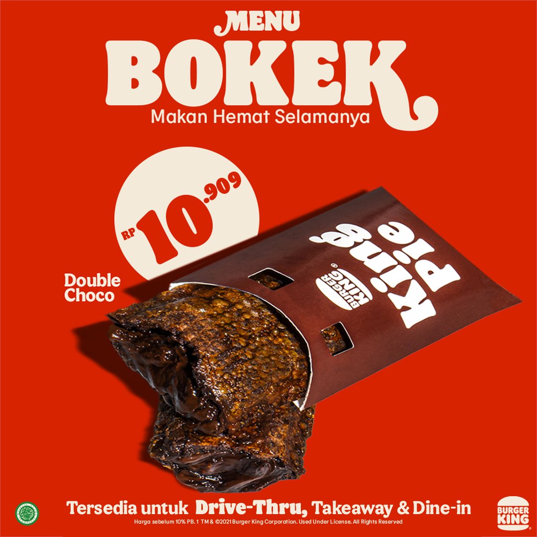 BurgerKing_ID's tweet photo. Menu BOKEK rakyatQu ~
Langsung saja takis ke BK outlet terdekat ... 🏃♀️
Cek S&K nya di akun IG atau FB MinKing yah!
#MenuBokek
#BurgerKingIndonesia https://t.co/U9iuz4RtdC