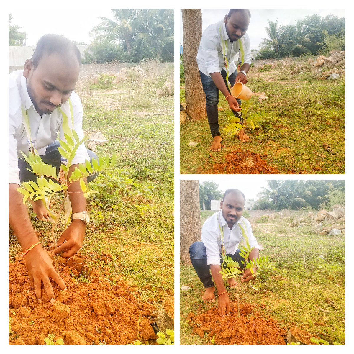 Planted A Sapling on Occassion of My Birthday as a Part of #GreenIndiaChallange initiated by MP Sri @MPsantoshtrs Anna garu  🌱 🌱 @RaoKavitha @KTRTRS @JAGANTRS @VENKATTRS