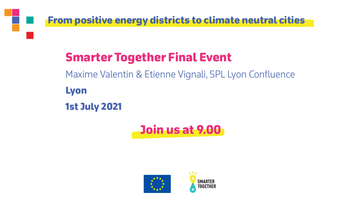 Join  <a href="/maximevalentin/">Maxime Valentin</a>  and  Etienne  Vignali  in  Lyon  for  the  Final  event of the H2020 Lighthouse
💡🏠 project - <a href="/SmarterH2020/">Smarter Together</a> discuss key #smartcities topics. Register here: 👉 time-to-scale-up.b2match.io"
