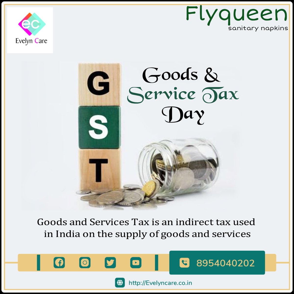EvelynCare's tweet photo. #GSTDay #goodsandservicetaxday #GST
#COVID19 #Covid19India #saveyourselffromcovid #KeepSocialDistancing
#flyqueensanitrynapkins #shine #nevergiveup #menstruation #motivation #progress #FlyQueen #PeriodStruggles #periodspaintrt #periodsolutions #PeriodStories #periods https://t.co/UxyiJbHSoe