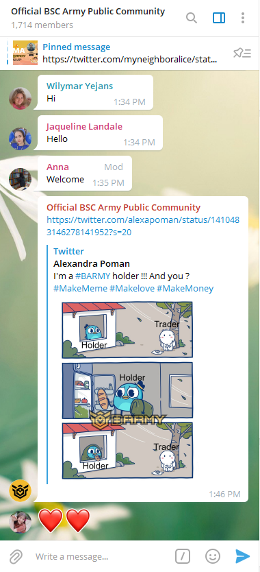 EvaLawlor3's tweet photo. @BARMY_Official @newinu_official @ronnie_184 @CryptoKattyB @BinanceChain @BARMY_TR @Bscx_space @launchzoneann @bsc_daily @BartBSC TG ID: @EvaLawlor

@Kash28030196
@AnilNay83186274
@SafemoonFacts

#BARMY #NEWINU
Hope your project can run smoothly and successfully https://t.co/eXaKDcI3jP