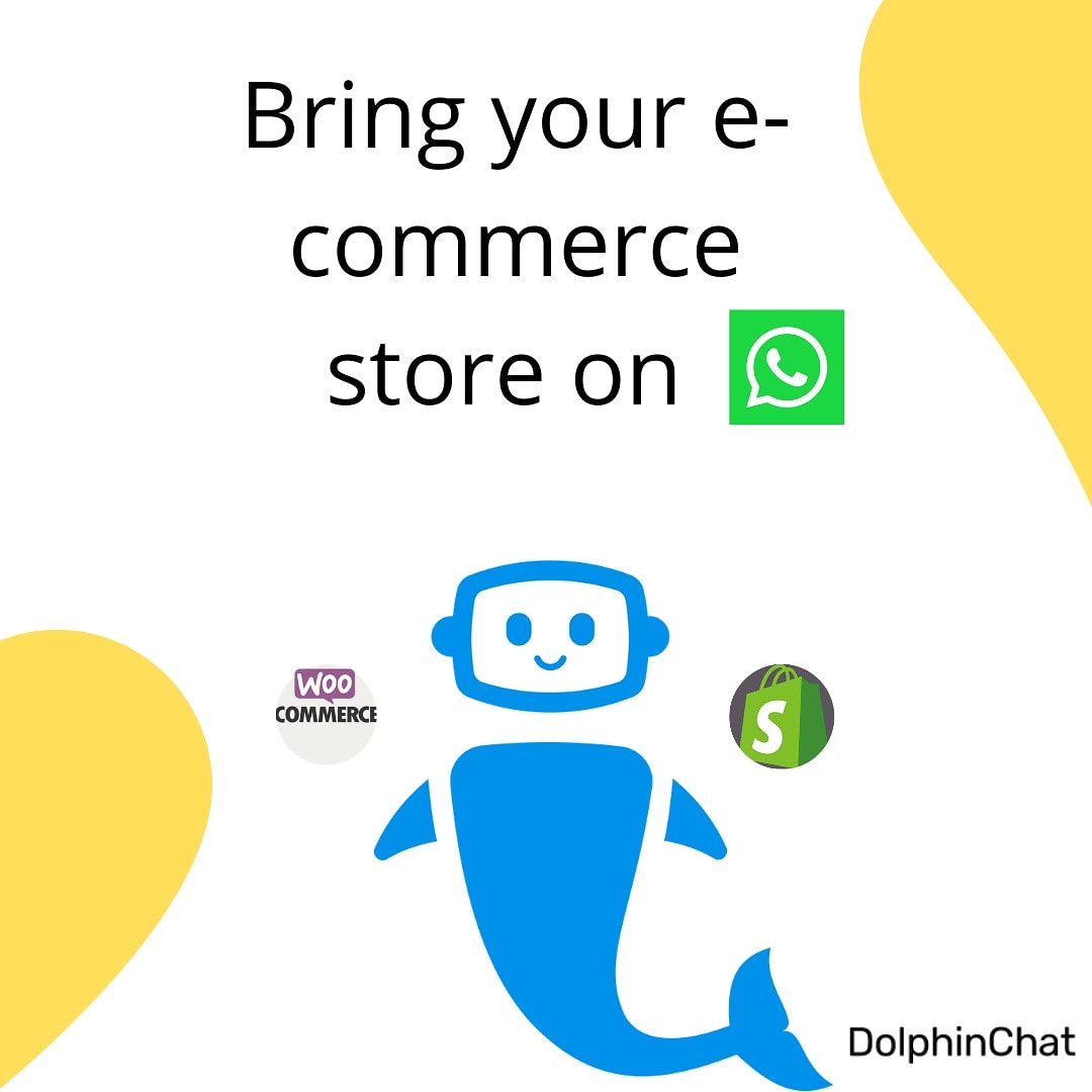 DolphinChatBot's tweet photo. Bring your e-commerce/DTC brand from Shopify and Woocommerce on WhatsApp.

Customer support couldn't be more simple than us.

Get in touch with us at: sales@dolphinchat.ai

#ecommerce #dtc #conversationalcommerce #whatsappbusinessapi #WhatsApp #chatbots #ai #nlp #dolphinchat https://t.co/jcTI10PZkW