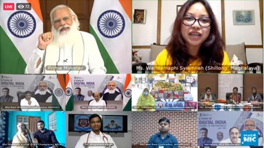 stpiindia's tweet photo. “If #BPOScheme won’t have been implemented, I would have been working somewhere outside my state,” cited Ms. Wandamaphi Syiemlieh, a trainer at S10 Healthcare Solutions, a beneficiary #NEBPS while interacting with Hon’ble PM Sh. @NarendraModi at 6th anniversary of #DigitalIndia. https://t.co/QMYs8ExNQB