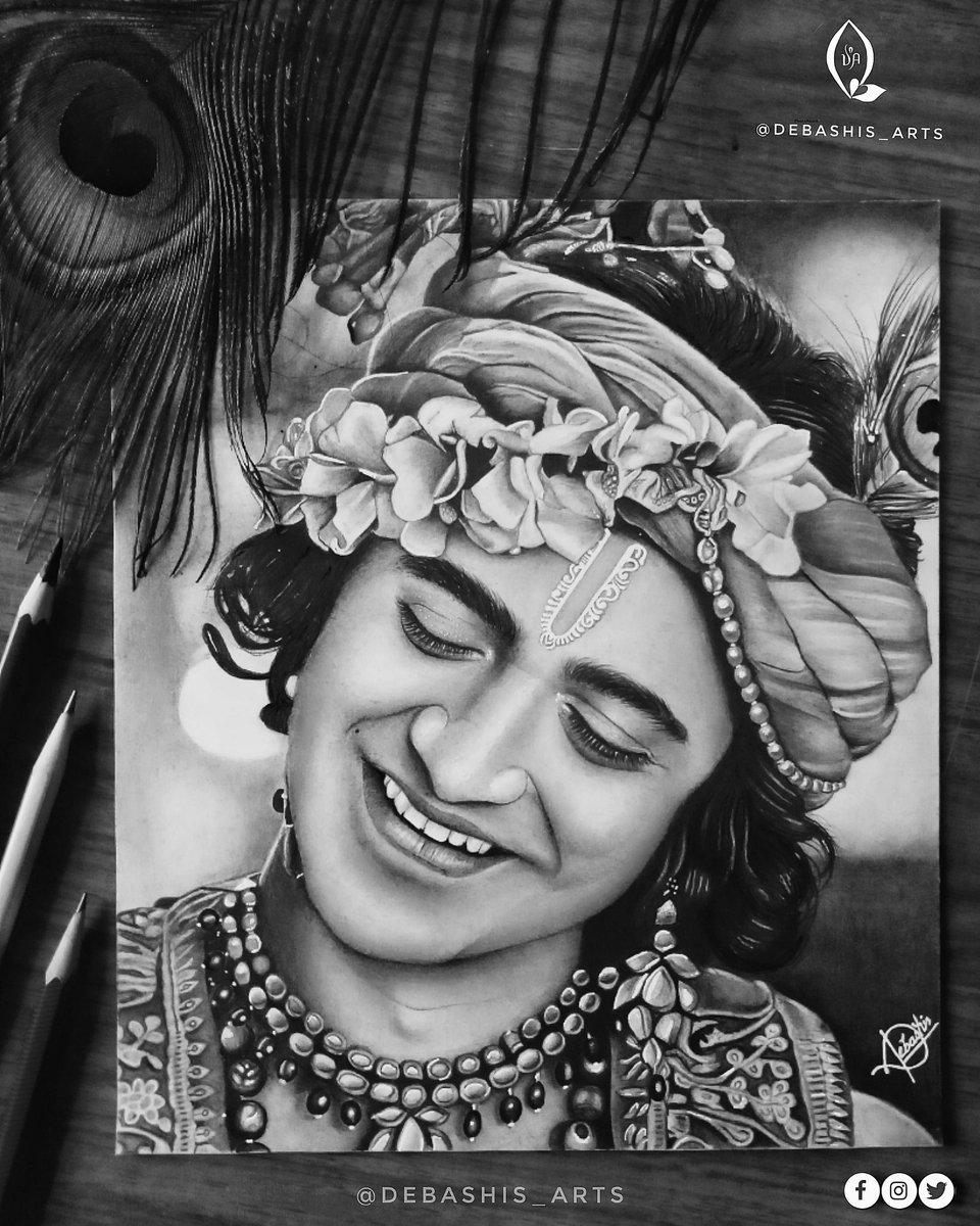 Drawing Sumedh Mudgalkar as Krishna from Radha Krishna TV Serial step by  step pencil sketch - YouTube