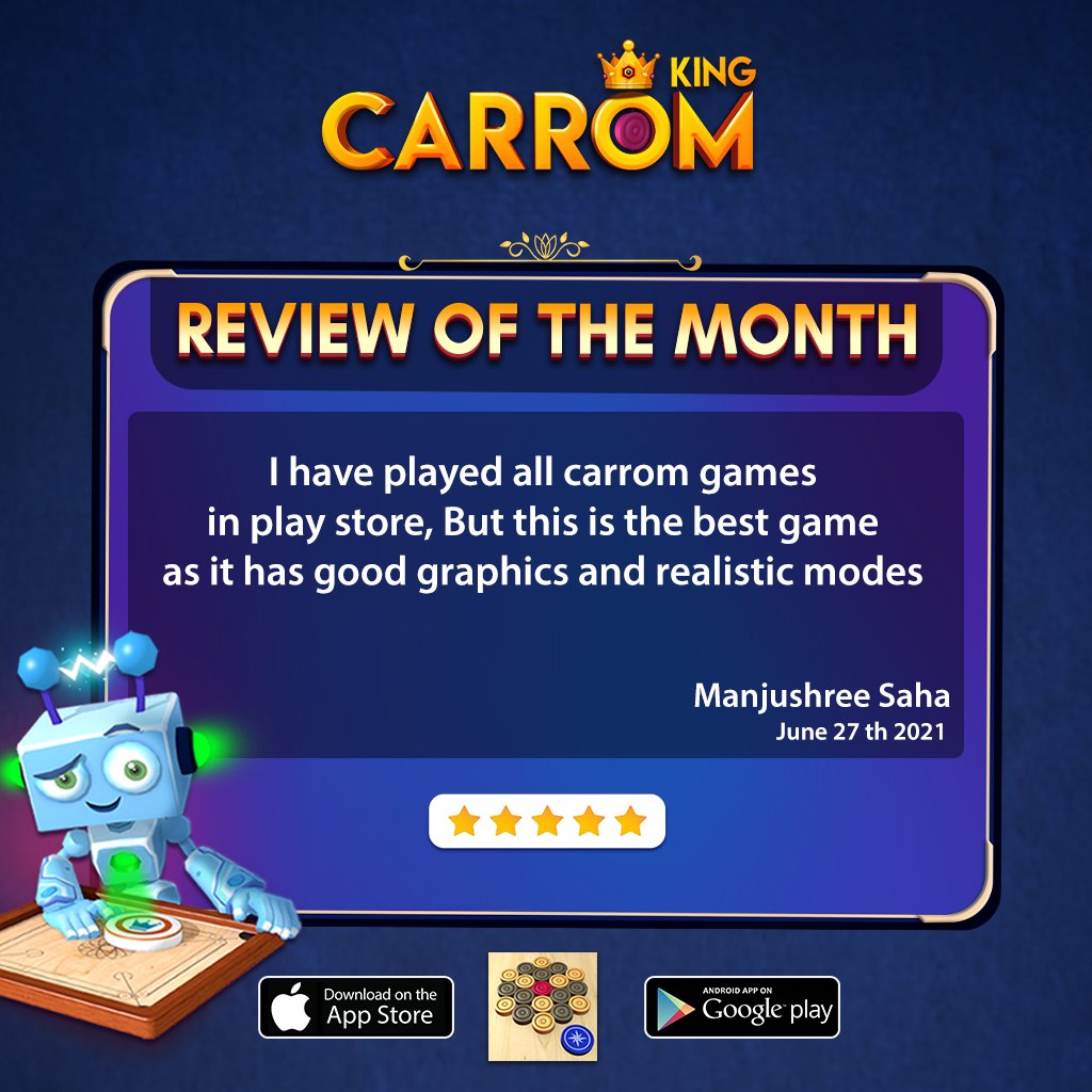CarromKing's tweet photo. #gratitude 🙏
Thank you ❤️ We are so glad to know that you guys are loving our game😍
You can review us here👇 
https://t.co/ZHR6f1dlXD
#positive #carrom #carromking #review #games #boardgames #mobilegames #playcarrom #carromkingfans #carrompassion #carromtime #carromboard https://t.co/xFbfb8ETuU