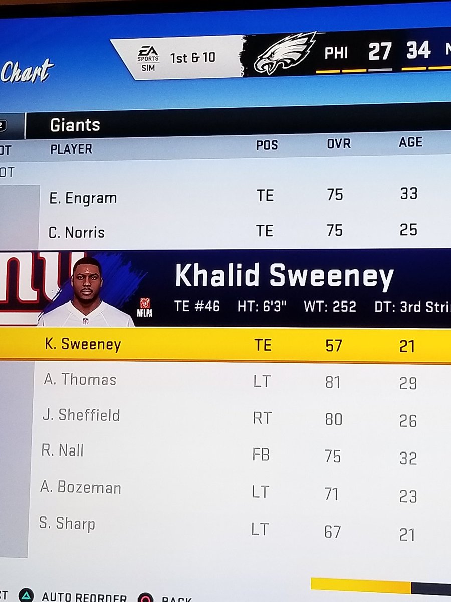 IrritatingFilms's tweet image. 57 ovr TE just had the best catch of all time to end my undefeated season 😫