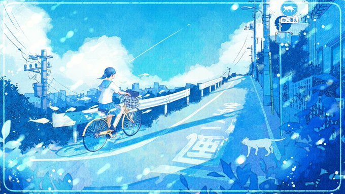 「自転車 学生服」のTwitter画像/イラスト(新着)｜4ページ目