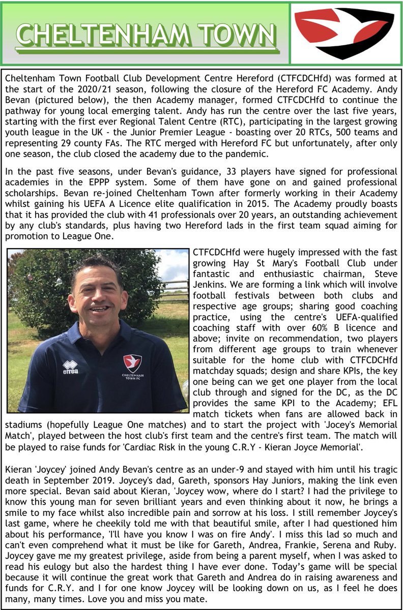 Cheltenham Town DC tweet media