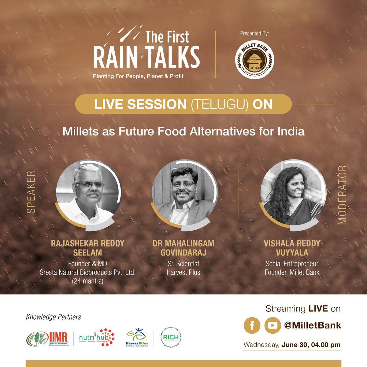envizonstudio's tweet photo. Hello Folks! We are proud to present to you the campaign designed by us for the event - "The First Rain Talks".
Watch event video: https://t.co/hpLeo0xW6v
Reach us: https://t.co/tzY5ZSK2tS
#Envizon #Branding #advertising #DigitalMarketing #Envizonstudio #Farmers #MilletBank https://t.co/nsXwf2lqe2