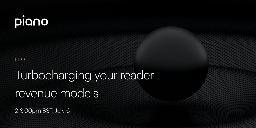 Ready to turbocharge your #ReaderRevenue? Join us July 6 with <a href="/FIPPWorld/">FIPPWorld</a> to hear our U.K. General Manager Rupert Knowles in conversation with Harry Fawkes, head of #DigitalSubscriptions at dmg media: bit.ly/2Ui8iJe