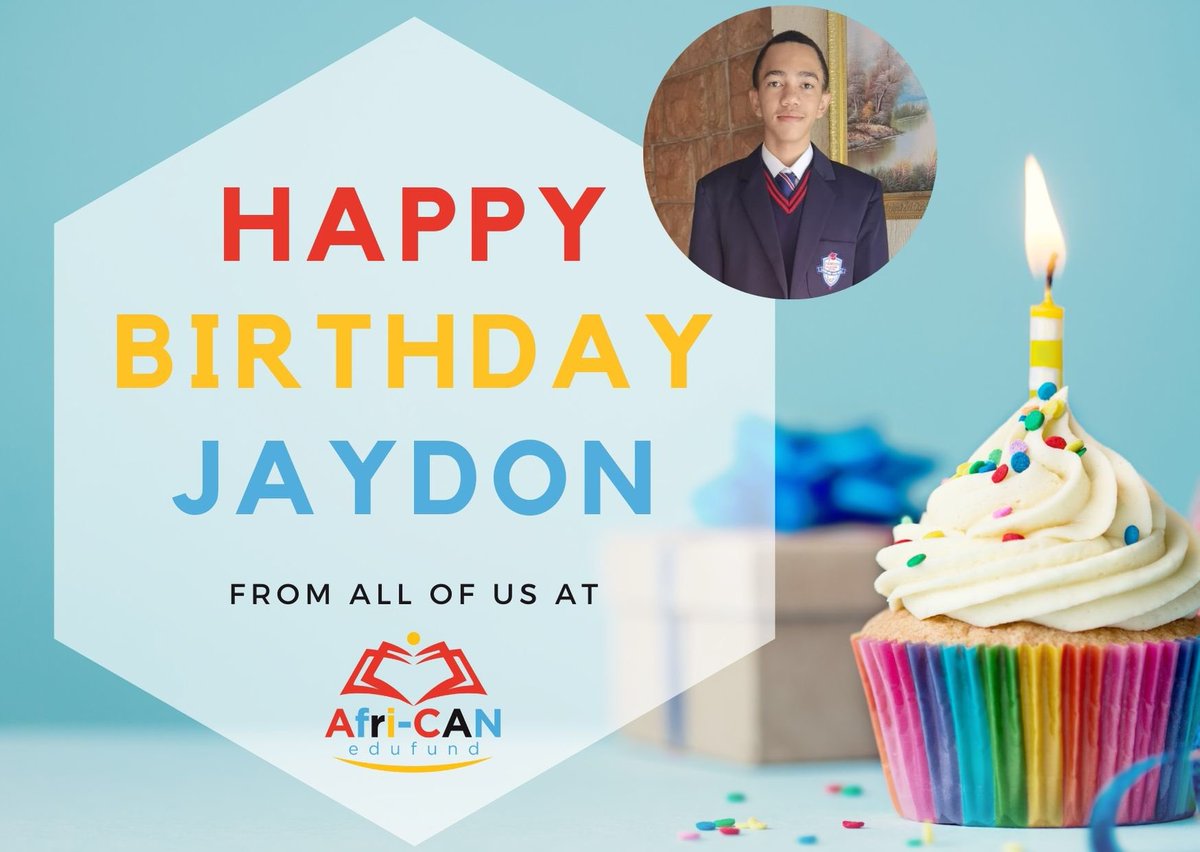 AfriCANedufund's tweet photo. Happy Birthday one of our bursary recipients Jaydon! 🥳 1️⃣4️⃣ 🎈 

You have an incredibly bright future ahead of you and we are all so proud of you! Keep shining your light bright. 💡 

From all of us at Afri-CAN Edufund
#TogetherWeCan 📚 https://t.co/FClu3WNvck