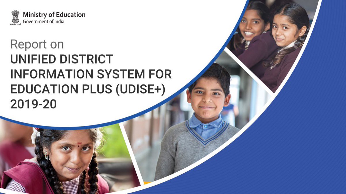 Releasing the report on Unified District Information System for Education Plus 2019-20 (UDISE+) which depicts the status of School Education in India.
For details, visit: bit.ly/UDISE2019-20