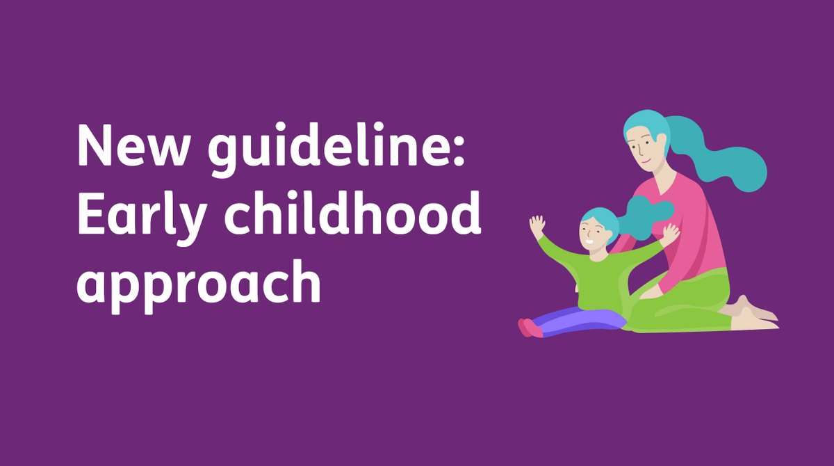 Graphic with text: New guideline. Early Childhood approach. 
