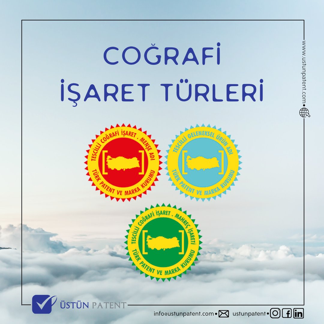 Detaylı bilgi almak için Marka danışmanlarımızla iletişime geçin 👇

✅ (0212) 373 94 04
✅ (0532) 237 91 04
✅ buff.ly/3cYrYsS
✅ info@ustunpatent.com

#cografiisaret #cografiisaretliurunler #turkpatent #turkpatentvemarkakurumu #tescillimarka #patent #tescil