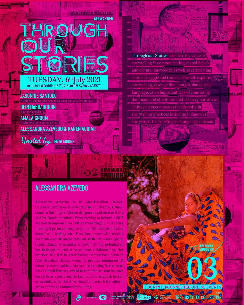 Alessandra Azevedo | Networks of Solidarity | Event 3 | Through our Stories | Tuesday, 6 July, 10AM DUB/ 7PM SYD
…es-networksofsolidarity.eventbrite.ie

@godanceforchang