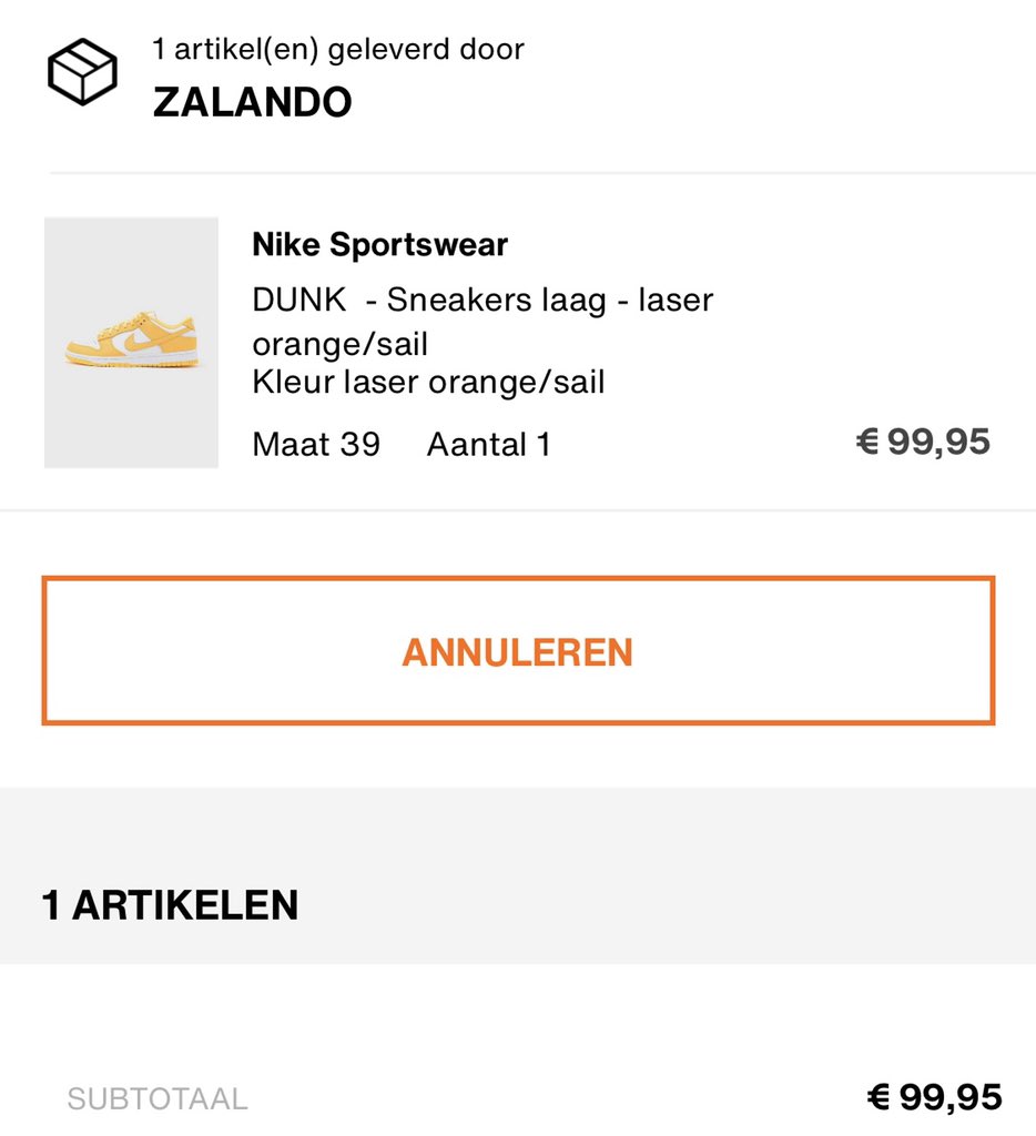 zalando nike dunk laser orange
