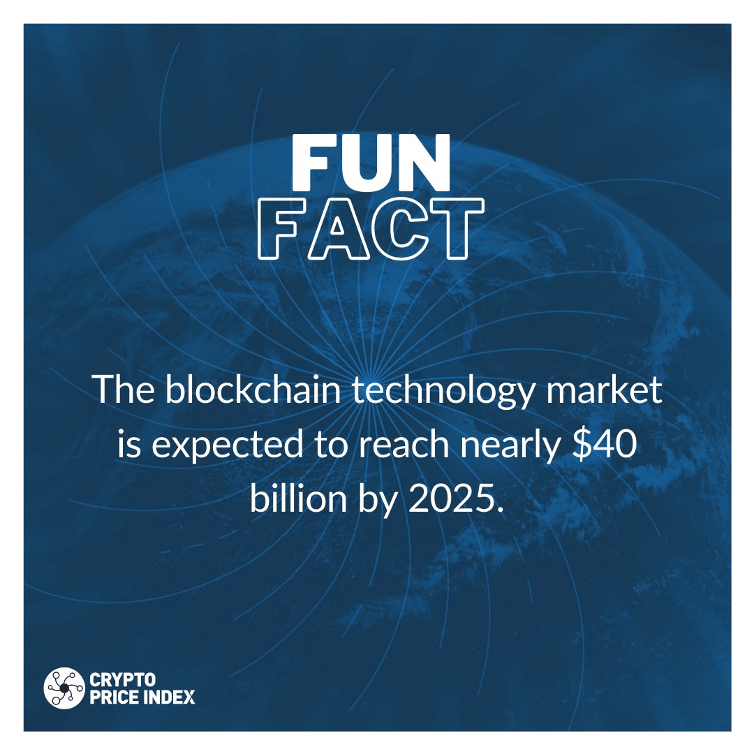 index_price's tweet photo. Fun Fact π‘
The blockchain technology market is expected to reach nearly $40 billion by 2025.
#CPI #CryptoPriceIndex #crypto #cryptocurrency #blockchain #Bitcoin #BTC #finance #Fintech #DeFi #Trading https://t.co/pJixW4a5Eg