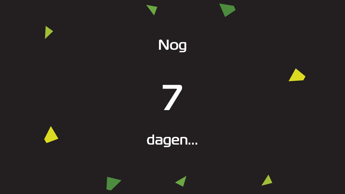 Over 7 dagen is het zover, dan onthullen we onze nieuwe naam en logo!  #newname #countdown
🥳
