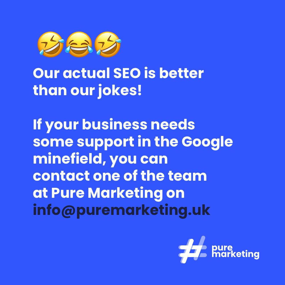 As it is the first of the month and also international joke day, here are our top SEO dad jokes to brighten up your Thursday morning…