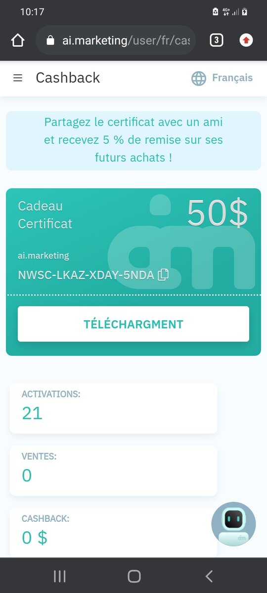 Pour tous mes chappas tous se passe sur ai.marketing code de parainage de la muerte