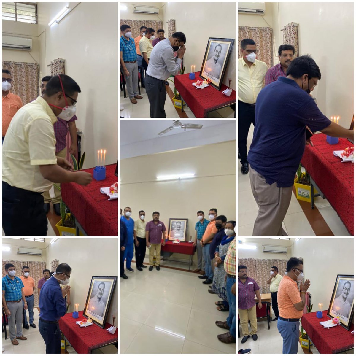 SilcharH's tweet photo. The faculty members of SMCTA paid floral tribute to Bharatratna Dr B C Roy on the occasion of Doctors Day. Principal sir, Vice Principal sir, Superintendent sir along with President and Secretary of SMCTA were present among others.
@CMOfficeAssam 
@keshab_mahanta
@nhm_assam https://t.co/of7oV47zts