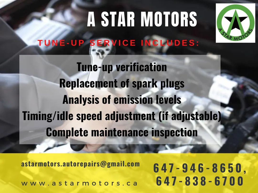 Enjoy Our Tuneup Services
Call Us
📞Phone: 647-946-8650, 647-838-6700
Visit Us: astarmotors.ca

#StarMotors #Motorcars #car  #autorepair #shop #autorepair #canadacar #Carrepair #Sandalwood #oilchange #Hurontario #tuneups #Brakes #transmission #car #autocare