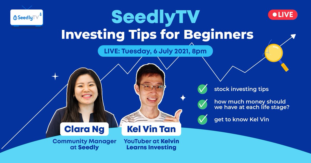 KelvinLearnsInvesting (@kvlearnsinvest) on Twitter photo Hey guys, I'll be going LIVE on 
<a href="/seedlysg/">Seedly</a>
 ! 
Calendar Tuesday, 6 July 2021
Alarm clock 8pm
Link symbol Link to watch: share.seedly.sg/tfxla
If you have any questions, you can post them here: share.seedly.sg/o7ou2 Hey guys, I'll be going LIVE on 
<a href="/seedlysg/">Seedly</a>
 ! 
Calendar Tuesday, 6 July 2021
Alarm clock 8pm
Link symbol Link to watch: share.seedly.sg/tfxla
If you have any questions, you can post them here: share.seedly.sg/o7ou2