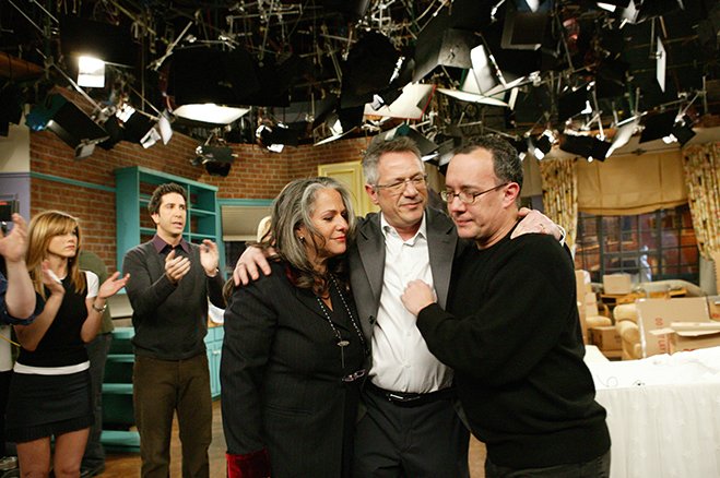 FriendsReunion1's tweet photo. BTS from the last episode. #Friends https://t.co/ZP760A9Lxh