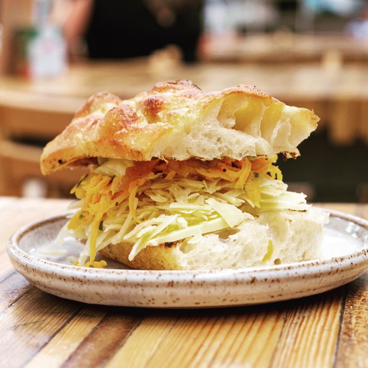 Thursday/ Open 9am-10pm / NO need to book - Todays must-try comes from @littlewindowalt New on… these sandwiches are unreal.. 

Kern cheese (supreme champ 2017), chutney, pickled celery, carrot slaw, all packed in the house made focaccia made by the team daily.