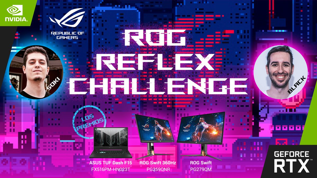 ASUSROGES's tweet photo. ¡Ya tenemos a los ganadores del sorteo del #ROGReflexChallenge! 🔥 ¡Enhorabuena! 🎉

Portátil ASUS TUF DASH F15 > @Josedda14 
Monitor ROG Swift 360Hz >                                                      @ImDavidPotato 
Monitor ROG Swift 27” > @ATorralba14 https://t.co/sW4BFc2EVU