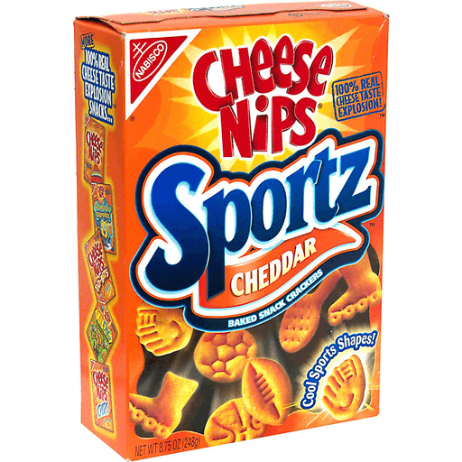 GillmorIan's tweet photo. Remember when we only cared about how these were shaped instead of them tasting the same? 🧀🟧🏀⚾️🏈⚽️🎾🛼🐱🐶
#ThrowbackThursday #CheeseNips #Sportz #CatDog #Nickelodeon #Snacks #Food #Nabisco https://t.co/DXcOYxT9k8