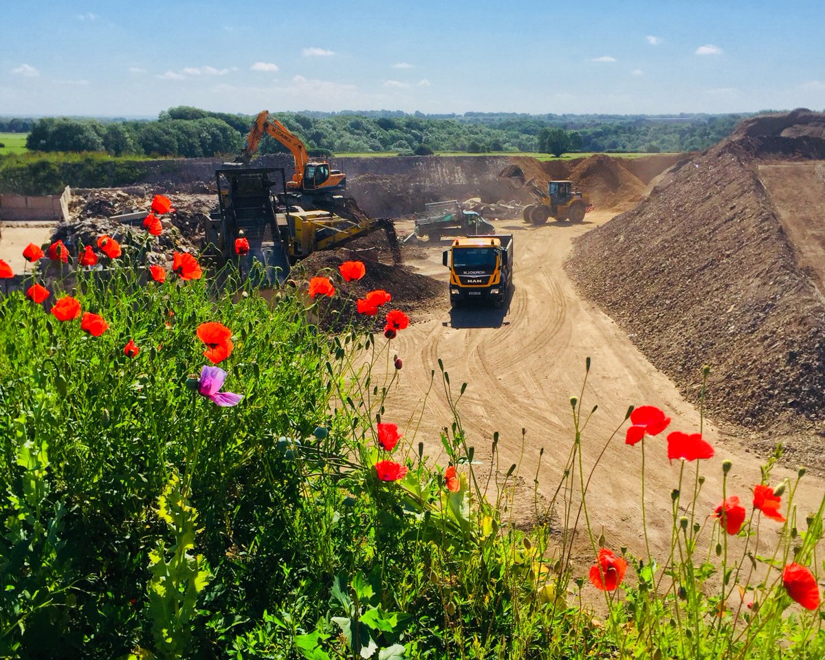 #tbthursday What a great view from the yard! #mjcpics #starfarm #poppies #panoramicview #machines #man