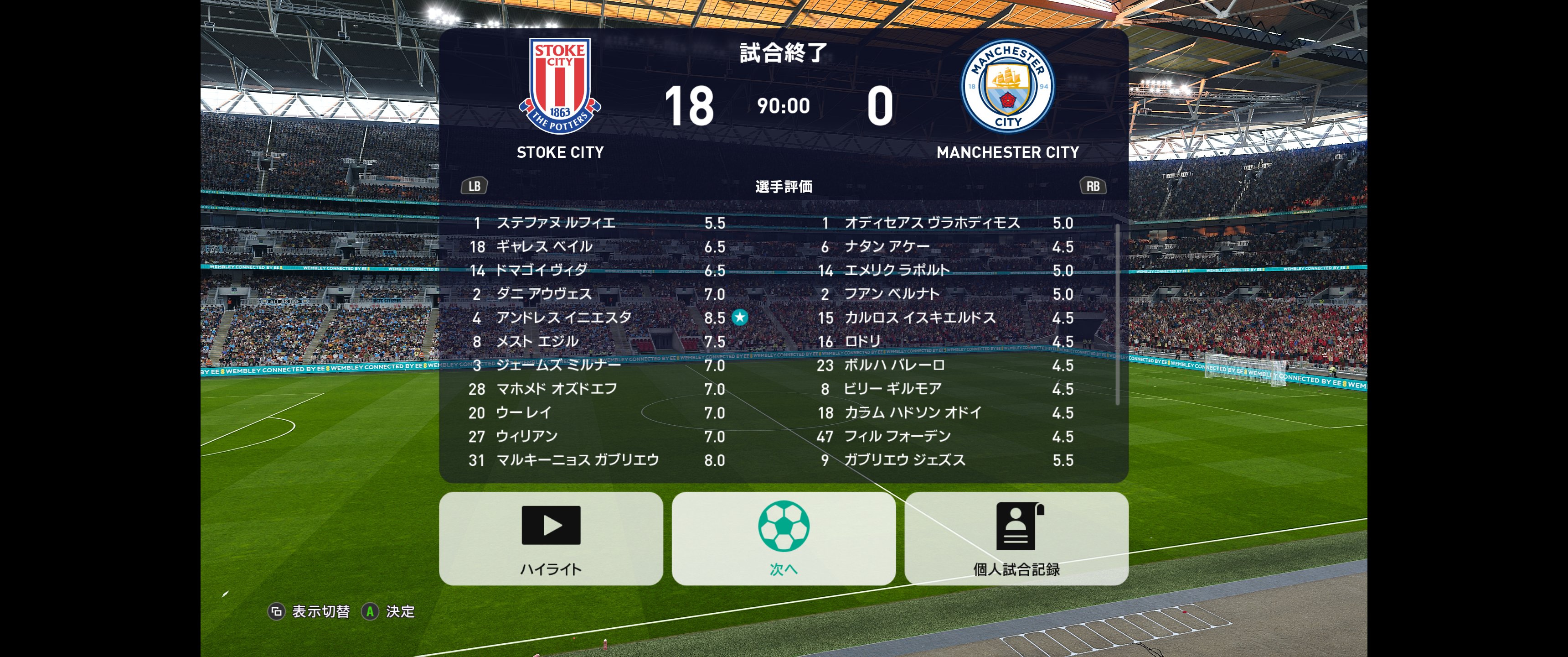 Isashi Che Ma Wei Matsui ウイイレ21のmlシーズン9 Faコミュニティ シールド丨ストークシティ 18 0 マンチェスター シティ丨ピッチノート丨戦術画像メモ 02 T Co gelagnl6 Twitter