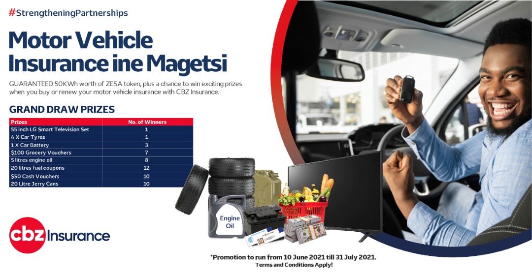 263Chat's tweet photo. Exciting news Partners!!
Guaranteed 50KWH worth of ZESA token, plus a chance to win exciting prizes when you buy or renew your motor vehicle insurance with #CBZInsurance.
#CBZMotorInsurance
#CBZCares
@CBZHoldings https://t.co/IzfWxInQkL