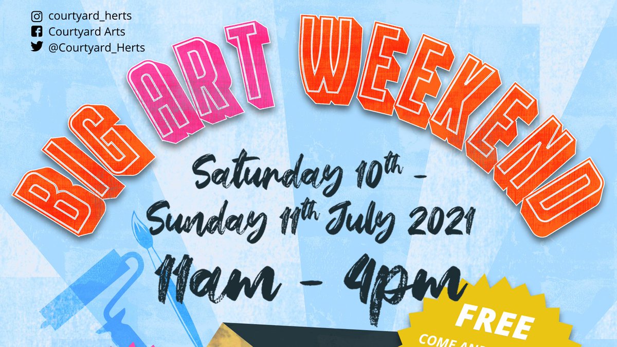 Join us on Saturday 10th and Sunday 11th July at Courtyard Arts for our Big Art Weekend.  FREE to attend for all the family. Learn the art of screen printing or get creative with clay in the ceramics area and help make a sculpture for the courtyard wall.