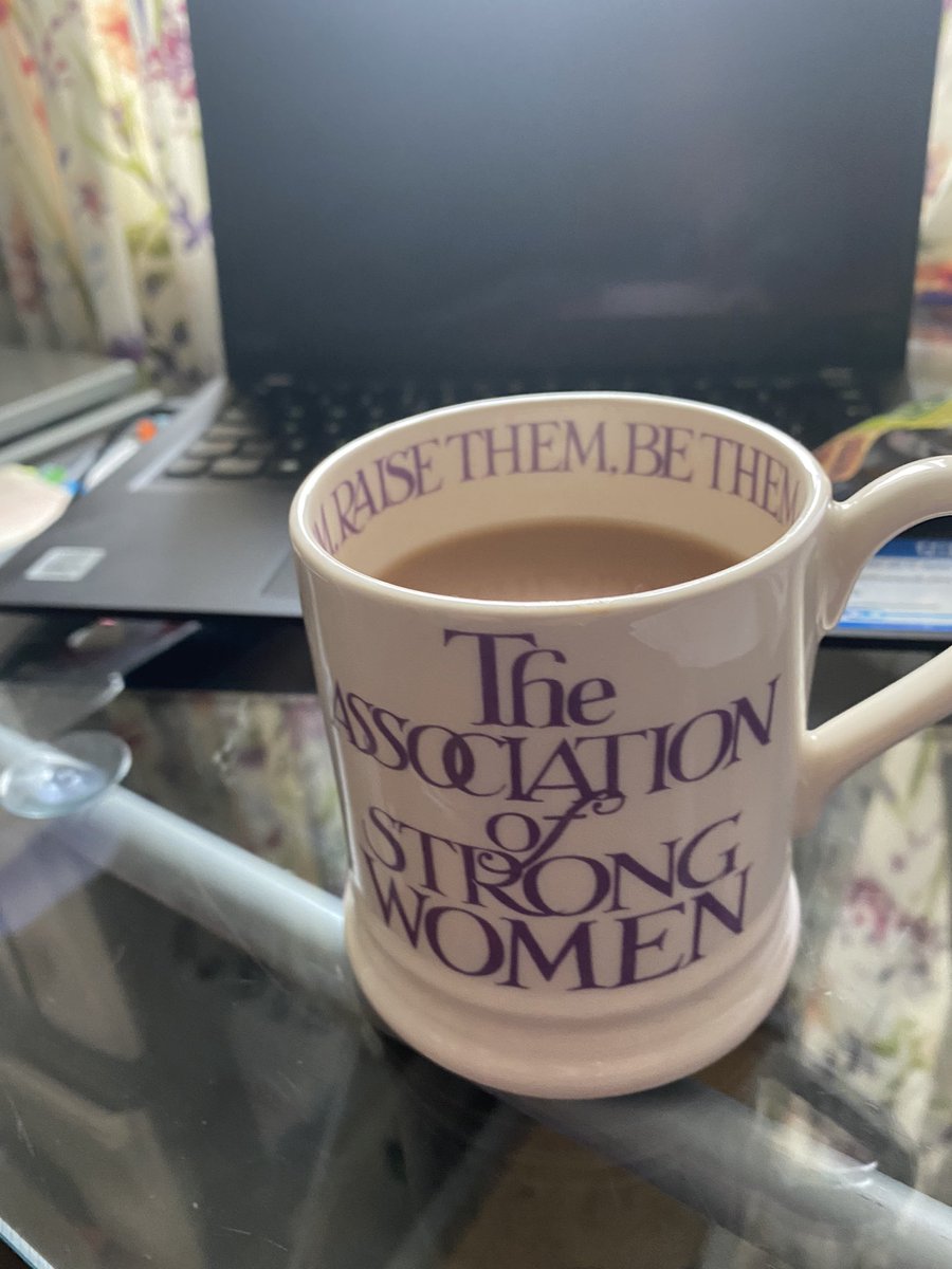 lgoodbu's tweet photo. New mug from @EmmaBridgewater sale strong message and purple as well love a cuppa and a biscuit 💜 https://t.co/upLbJtfe8Q