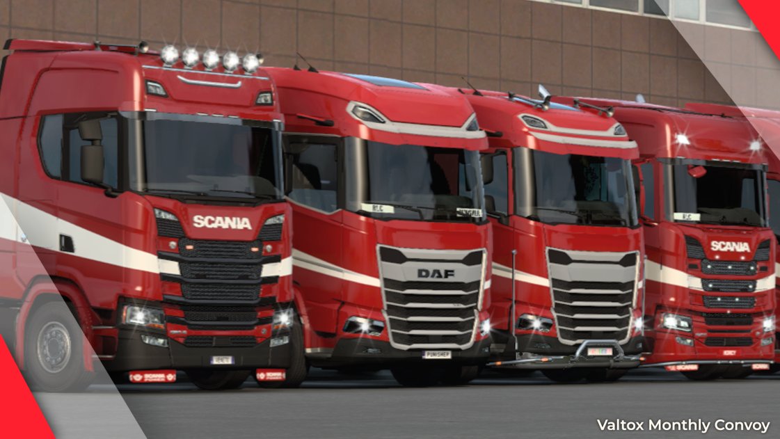 ValtoxGaming's tweet image. Thank you to everyone who attended our Monthly ETS2 Convoy!