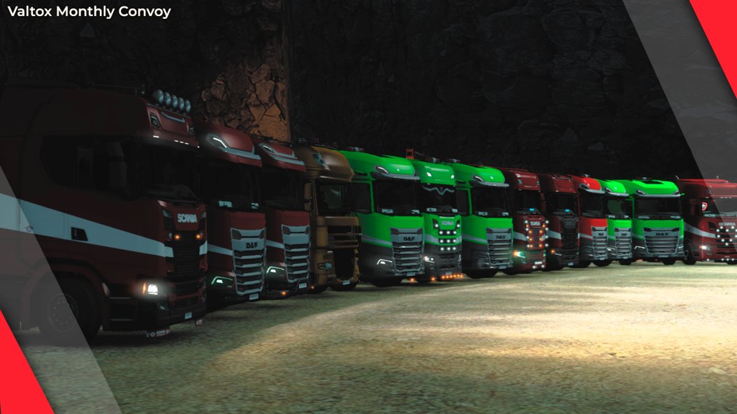 ValtoxGaming's tweet image. Thank you to everyone who attended our Monthly ETS2 Convoy!