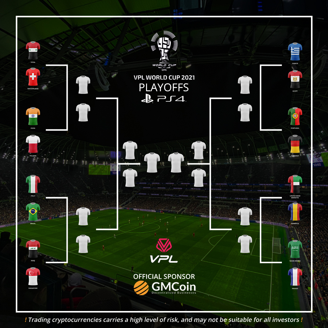 $GMCoin Sponsored #PS4 <a href="/VPLglobal/">Virtualproleague</a>  WORLD CUP 2021 KNOCKOUT STAGE
@VPLPoland @VPLPortugalPS <a href="/VPLGermany/">VPL Germany</a> <a href="/VPLItaly/">VPL Italy 🇮🇹</a> <a href="/VPLSaudiArabia/">VPL Saudi arabia</a> <a href="/FVPAeSport/">FVPA Esport</a> <a href="/EsportsVgl/">VGL eSports</a> <a href="/VPLiraq/">VPL Iraq</a> <a href="/VPLBrazil/">VPL Brazil</a> $GMC $GMCoin #VPL #ProClubs #WorldCup2021 #11vs11 #eSports #PS4     
🔸 cutt.ly/2n1Qrbr 🔸
