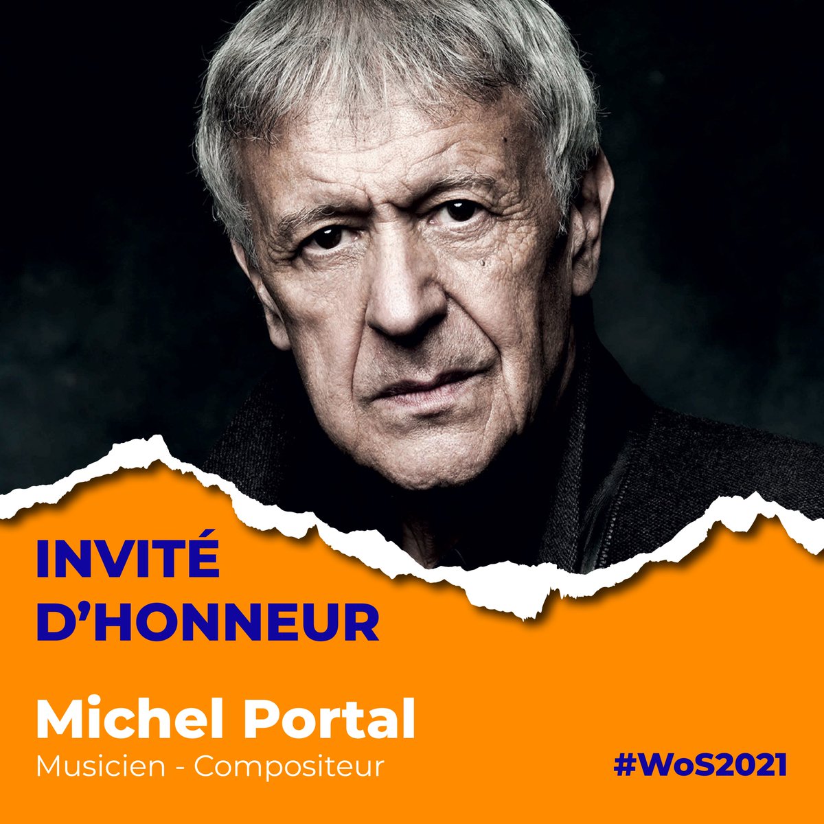 WarOnScreen's tweet photo. Le musicien Michel Portal, 1er invité d’honneur de #WoS2021. Il est lauréat de 3 Césars pour ses musiques de films, mais aussi figure majeure du #Jazz , avec un tout nouvel album sorti en début d’année : « MP85 ». 
#cinema #makefilmsnotwar #festival #César @Anteprimaprod https://t.co/TUV0sYebAm