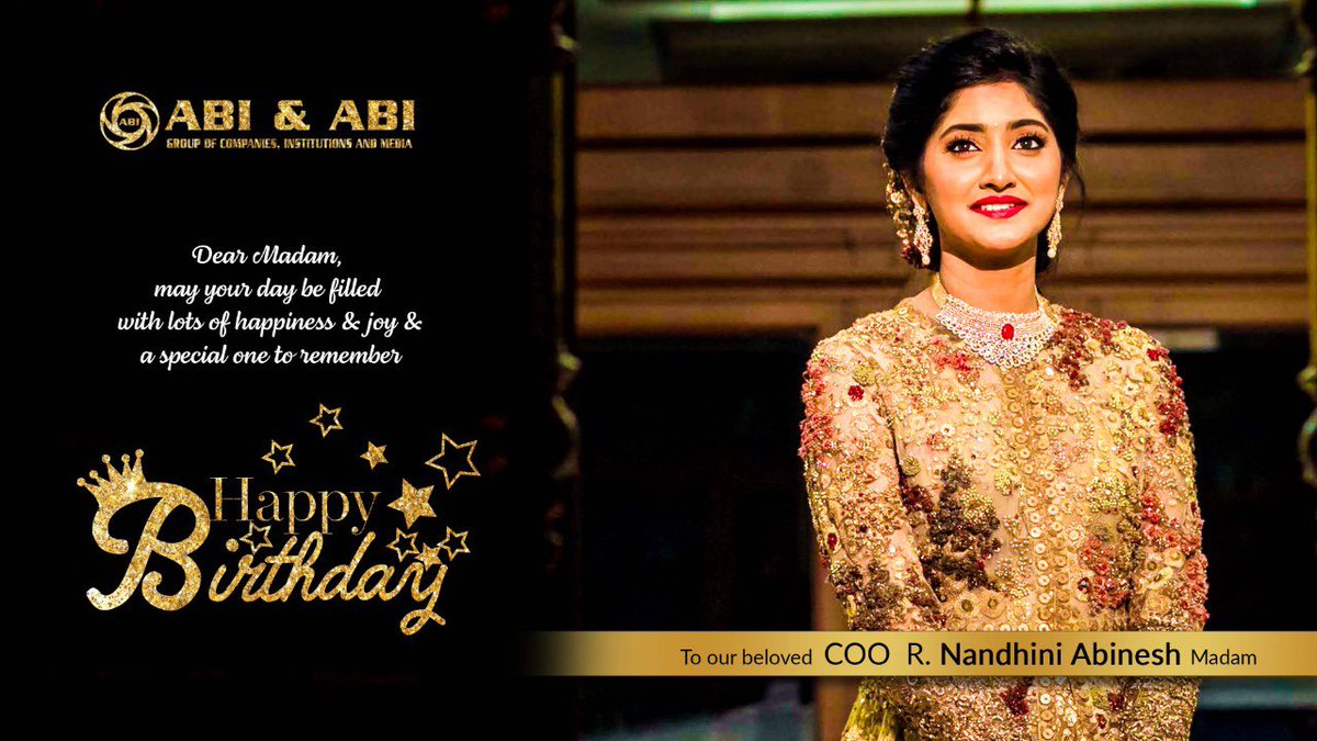 Happy Birthday Dear Madam @nandhiniabinesh . Many more happy returns of the day. #HBDNANDHINI