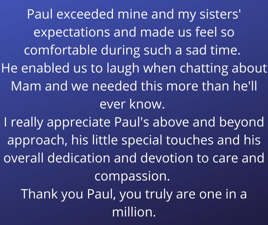 Feedback such as this shows how IoCF celebrants always go the extra mile.  Find Paul Rees and other amazing independent #funeral #celebrants in Wales on our website. iocf.org.uk