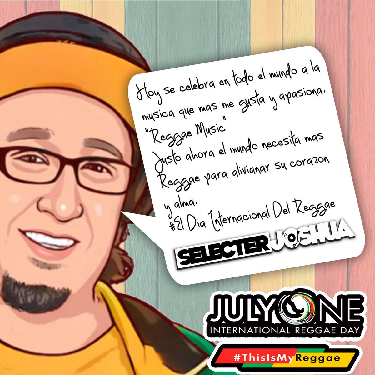 Selecter Joshua (@selecterjoshua) on Twitter photo Hoy se celebra en todo el mundo a la música que más me gusta y apasiona.
#Reggae_Music
Justo ahora el mundo necesita más Reggae para alivianar su corazón y alma.
#Dia_Internacional_Del_Reggae
<a href="/selecterjoshua/">Selecter Joshua</a>
#Julio_One_International_Reggae_Day
#ThisIsMyReggae Hoy se celebra en todo el mundo a la música que más me gusta y apasiona.
#Reggae_Music
Justo ahora el mundo necesita más Reggae para alivianar su corazón y alma.
#Dia_Internacional_Del_Reggae
<a href="/selecterjoshua/">Selecter Joshua</a>
#Julio_One_International_Reggae_Day
#ThisIsMyReggae
