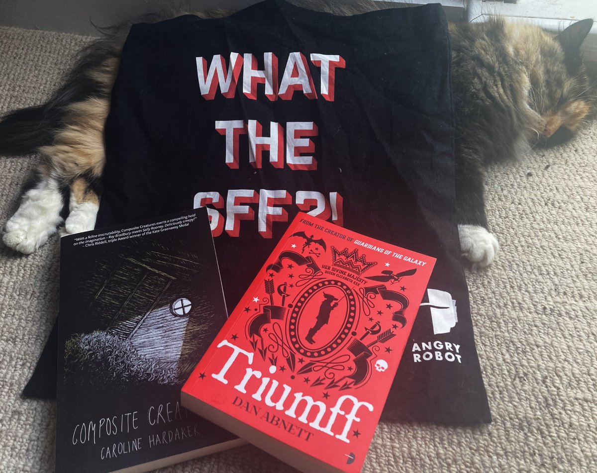 angryrobotbooks's tweet photo. Happy happy birthday to...us?

That's right, it's Angry Robot's 12th birthday today, and we want you to help us celebrate by giving YOU free stuff!

To find out how to win these books and this tote bag (but not this cat), read on! https://t.co/MUO2LFgFE5