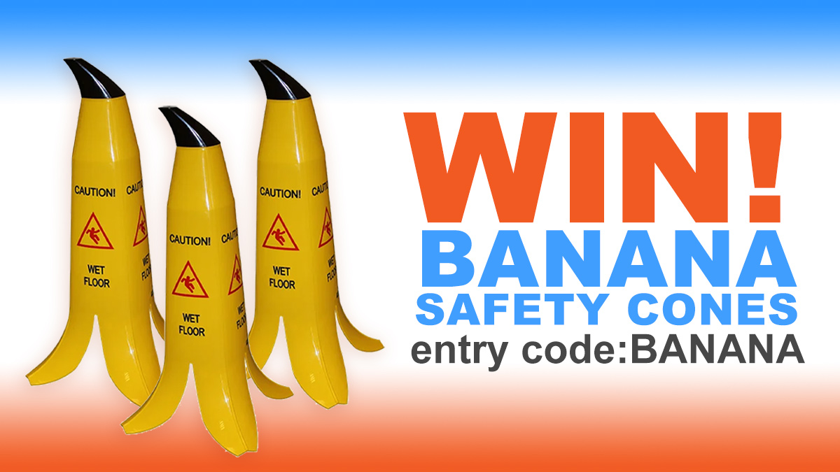Banana Banana Banana!  🍌🍌🍌
Your chance to WIN a set of 3 #Banana Safety Cones!
Simply spend £150 ex.VAT at ESE Direct and use offer code: BANANA. bit.ly/win-banana