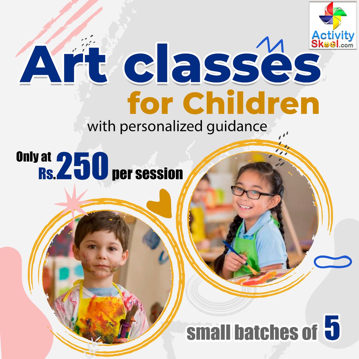 3D Art, Optical Illusion, Moving art and much more in our special #Art classes for #children with expert guidance and personal attention in small batches of 5 per session at just Rs. 250 per session at #ActivitySkool           
.
.
#onlineartclass #artclassforkids #kidsartclass