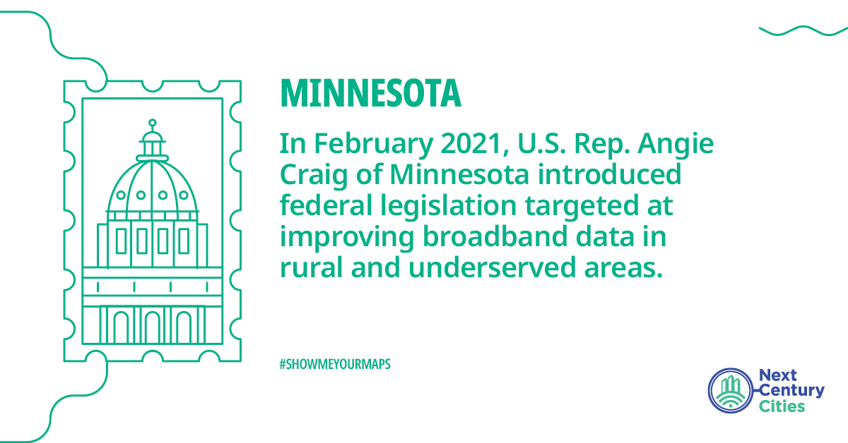 NextCentCit's tweet photo. The Broadband Measuring Availability and Aligning Policies Task Force Act (Broadband MAPS Act) introduced by @RepAngieCraig would establish an @FCC task force to improve broadband availability maps. https://t.co/F3QWzGUj03 #ShowMeYourMaps https://t.co/fhPU53HDsY