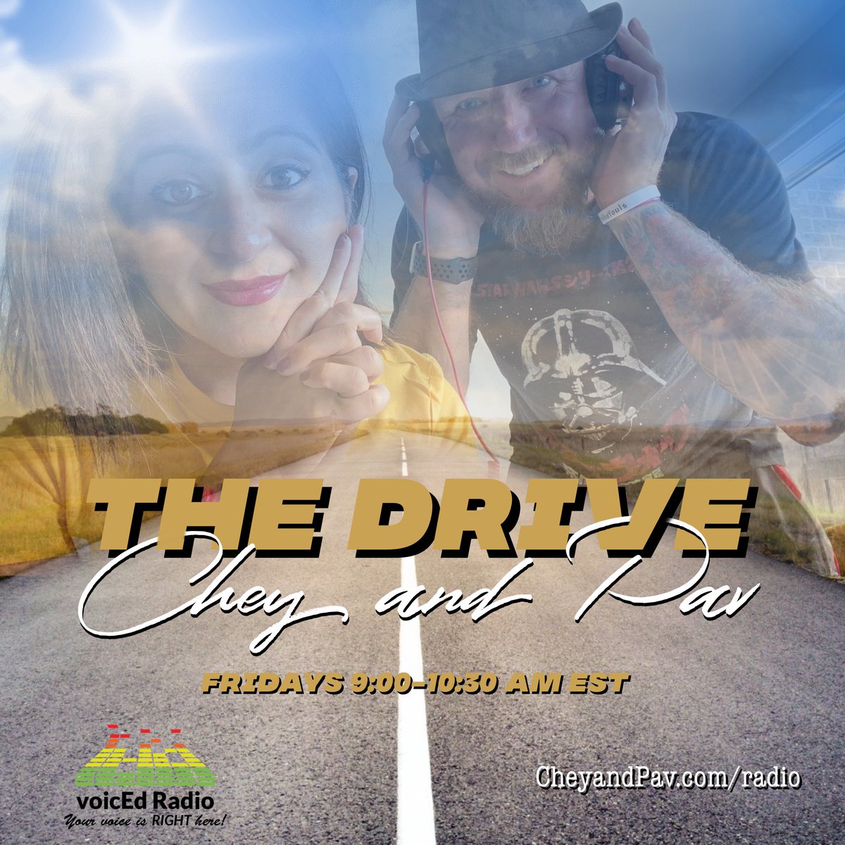 We are BACK 

Friday mornings 9:00am LIVE ☀️ 

CheyandPav.com/radio 

It’s music, educational banter and global connections 🎧 

Would love if you joined this space for growth and building relationships 

Chey and Pav 

Yup, It’s a THING 

#TheDriveVoiceEd